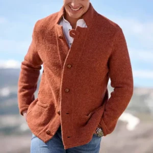 Stand-Up Collar Suit Jackets Casual Retro Button Up Jacket Costumes Blazers For Male Fashion Suits Blazer Men's Clothing - Image 5