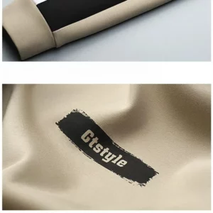 Round Neck Letter Printing Contrast Color Pullover Lantern Long Sleeve Men's Clothing Loose Casual Hoodies Boyfriend Tops - Image 6