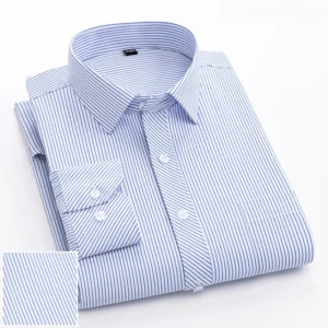 New in shirt elegants cotton long-sleeve shirts for men slim fit Casual plain shirt plaid designer tops soft houndstooth clothes - Image 3