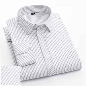 New in shirt elegants cotton long-sleeve shirts for men slim fit Casual plain shirt plaid designer tops soft houndstooth clothes - Image 4