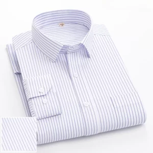 New in shirt elegants cotton long-sleeve shirts for men slim fit Casual plain shirt plaid designer tops soft houndstooth clothes - Image 5