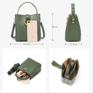 Bucket bag fashion new versatile large capacity commuting hand-held shoulder crossbody bag for women - Image 6