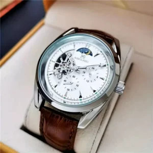 【Cool Men's Automatic Mechanical Watch】Men's Automatic Mechanical Watch, Men's Watch with a Semi-Spherical Design, Hollow, High Aesthetic Value, Cool and Best-Selling Men's Watch, Moon Phase Pointer, the Best Gift for Him, No Battery Needed - Image 7