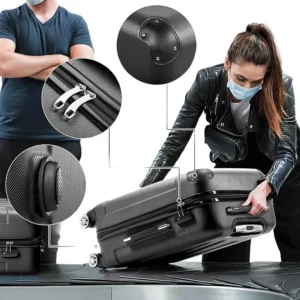 3-Piece Luggage Set Travel Lightweight Suitcases with Rolling Wheels, TSA lock & Hardside Corner, Family Travel Luggages Sets - Image 4