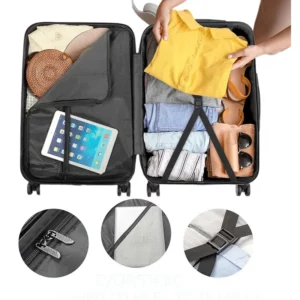 3-Piece Luggage Set Travel Lightweight Suitcases with Rolling Wheels, TSA lock & Hardside Corner, Family Travel Luggages Sets - Image 9