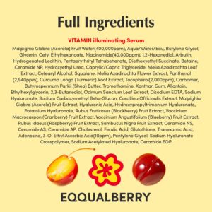 EQQUALBERRY Vitamin Illuminating Serum | Niacinamide 4% + Brightening Vitamin C Face Serum with Hyaluronic Acid & Vitamin E | Dark Spot, Uneven Tone Care | Korean Skincare, 1.01 fl.oz - Image 2