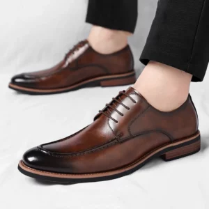 Fashion Designer New Gentleman Brown Black Lace Up Oxford Shoes for Men Formal Wedding Dress Homecoming Sapatos Tenis Masculino - Image 3