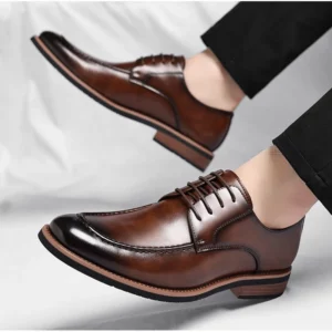 Fashion Designer New Gentleman Brown Black Lace Up Oxford Shoes for Men Formal Wedding Dress Homecoming Sapatos Tenis Masculino - Image 4