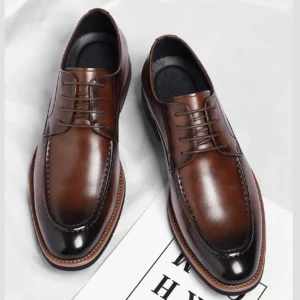 Fashion Designer New Gentleman Brown Black Lace Up Oxford Shoes for Men Formal Wedding Dress Homecoming Sapatos Tenis Masculino - Image 5
