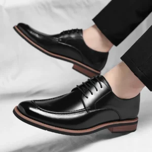 Fashion Designer New Gentleman Brown Black Lace Up Oxford Shoes for Men Formal Wedding Dress Homecoming Sapatos Tenis Masculino - Image 6