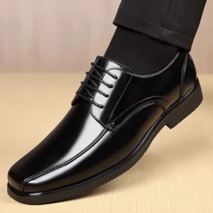 Men's Business Dress Shoes Office Leather Shoes Mens Lace-up Casual Wedding Party Shoes Fashion Men Flats Plus Size 38-46 - Image 2