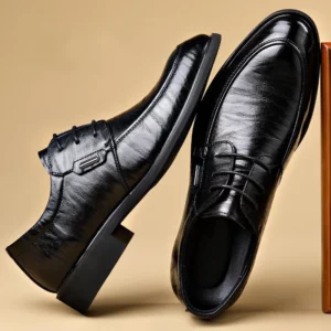 Brown Casual Business Shoes Size 50 Men's Genuine Leather Oxford Dress Shoes Formal Office Lace-Up Black For Gentleman Plus Big - Image 6
