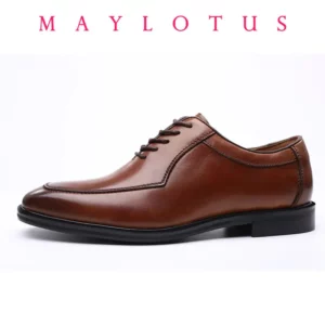 Size 38-48 Men Dress Shoes Top Layer Cowhide Leather Elegant Business Formal U-Tip Shoes Mens Dress Shoes for Men Wedding - Image 7
