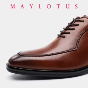 Size 38-48 Men Dress Shoes Top Layer Cowhide Leather Elegant Business Formal U-Tip Shoes Mens Dress Shoes for Men Wedding - Image 3