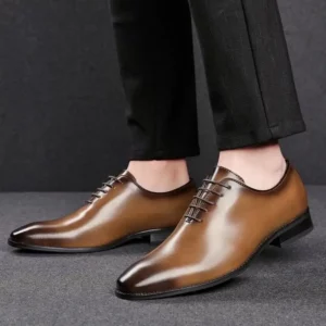 2025 Newest Men Dress Shoes Vintage Designer Business Office Lace-Up Dress Shoes Men Genuine Leather Oxford Shoes For Men - Image 4