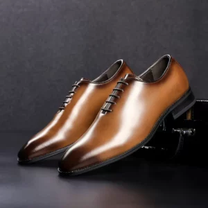 2025 Newest Men Dress Shoes Vintage Designer Business Office Lace-Up Dress Shoes Men Genuine Leather Oxford Shoes For Men - Image 5
