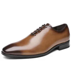 2025 Newest Men Dress Shoes Vintage Designer Business Office Lace-Up Dress Shoes Men Genuine Leather Oxford Shoes For Men - Image 6
