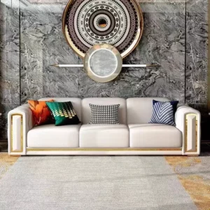 # Hot Luxury Design Sectional 1 2 3 Seater Leather Tufted Sofa Set Modern U Shape Living Room Furniture - Image 5