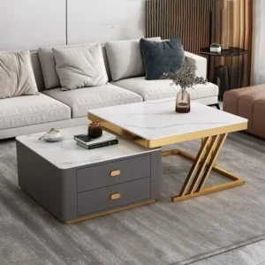 Modern Luxury Coffee Tables Metal Simple Minimalist Unique Coffee Tables Square Design Stolik Kawowy Living Room Furniture - Image 1