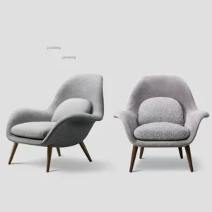Nordic Living Room Chair Single Sofa Chairs Bedroom Dormitory Designer Armchair Small Apartment Study Room Lunch Break Recliner - Image 6