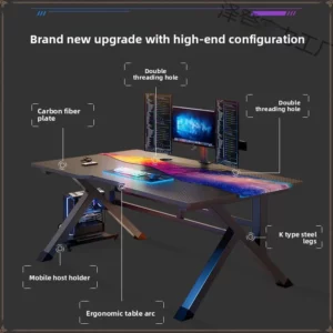 Gaming Computer Desk Desktop Household Simple Bedroom Table Simple Student Writing Desk Desk - Image 2