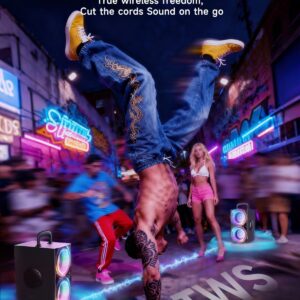 Party Bluetooth Speaker:80W Peak Large Stero Sound for Outdoor,Deep Bass,TWS,Loud with Lights,Portabe Wireless Big Speakers with Long Playtime,House,Projector,Movie - Image 5