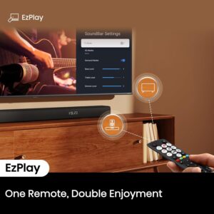 Hisense HS5100 5.1Ch Sound Bar with Wireless Subwoofer, 540W, Dolby Digital Plus, Bluetooth 5.3, EzPlay, Roku TV Ready, DTS: X, HDMI/AUX/ARC/Optical/USB (HS5100, 2024 Model) - Image 3