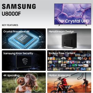 Samsung 50-Inch Class Crystal UHD U8000F 4K Smart TV (2025 Model) Endless Free Content, Crystal Processor 4K, MetalStream Design, Knox Security, Alexa Built-in - Image 6