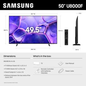 Samsung 50-Inch Class Crystal UHD U8000F 4K Smart TV (2025 Model) Endless Free Content, Crystal Processor 4K, MetalStream Design, Knox Security, Alexa Built-in - Image 7