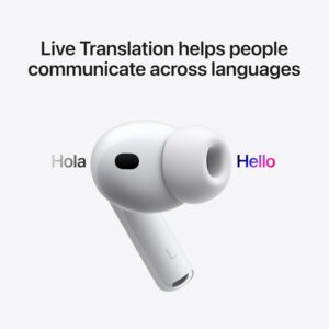 Apple AirPods Pro 3 Wireless Earbuds, Active Noise Cancellation, Live Translation, Heart Rate Sensing, Hearing Aid Feature, Bluetooth Headphones, Spatial Audio, High-Fidelity Sound, USB-C Charging - Image 3