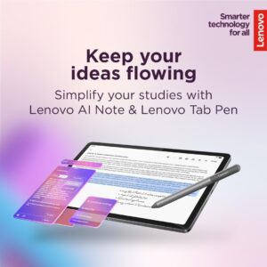 Lenovo Idea Tab - College Tablet - 11″ 2.5K IPS Touchscreen Display - 90Hz - MediaTek Dimensity 6300-8 GB Memory - 256 GB Storage - Integrated Arm Mali-G57 MC2 - Tab Pen and Folio Case - Image 6