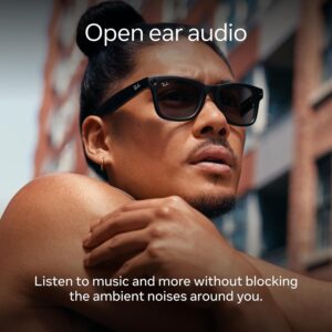Ray-Ban Meta (Gen 1), Wayfarer, Shiny Black | Smart AI Glasses for Men, Women — 12 MP Ultra-Wide Camera, Open-Ear Speakers for Audio, Video Recording and Bluetooth — Green Lenses — Wearable Technology - Image 4