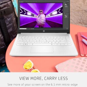 HP 14 Laptop, Intel Celeron N4020, 4 GB RAM, 64 GB Storage, 14-inch Micro-edge HD Display, Windows 11 Home, Thin & Portable, 4K Graphics, One Year of Microsoft 365 (14-dq0040nr, Snowflake White) - Image 3