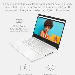 HP 14 Laptop, Intel Celeron N4020, 4 GB RAM, 64 GB Storage, 14-inch Micro-edge HD Display, Windows 11 Home, Thin & Portable, 4K Graphics, One Year of Microsoft 365 (14-dq0040nr, Snowflake White) - Image 4