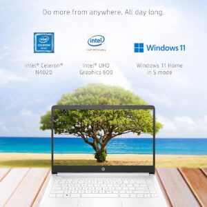 HP 14 Laptop, Intel Celeron N4020, 4 GB RAM, 64 GB Storage, 14-inch Micro-edge HD Display, Windows 11 Home, Thin & Portable, 4K Graphics, One Year of Microsoft 365 (14-dq0040nr, Snowflake White) - Image 8