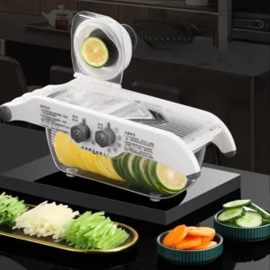 Multifunctional Lemon Slicer Vegetable Grater With Basket,V-blade Fruit Potato Chopper Carrot Cutter Slicer Kitchen Accessories - Image 3