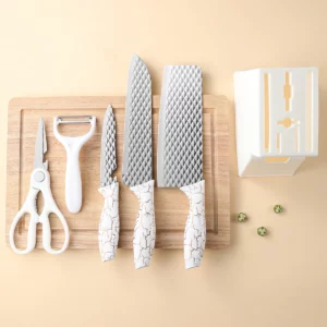 6pcs Kitchen knife set, high-grade steel knife set gift knife stainless steel kitchen utensils household multi-functional knives - Image 9