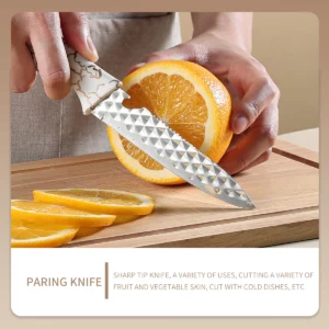 6pcs Kitchen knife set, high-grade steel knife set gift knife stainless steel kitchen utensils household multi-functional knives - Image 3