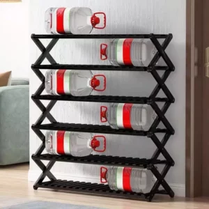 New Bamboo Folding Shoe Rack Free Installation Simple Home Indoor Good-looking Black Economical Multi-layer Solid Wood Shoe Cabi - Image 6