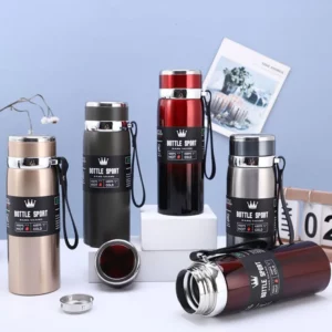 316 Stainless Steel, 1L Thermos Flask for Water, Tea and Coffee, Cold and Hot Thermos Flask, Stainless Steel Thermos Flask Mugs - Image 3