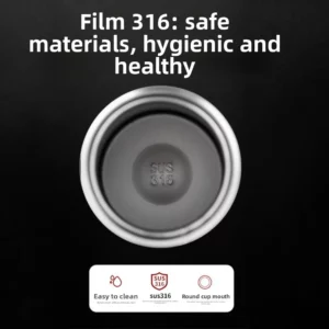 316 Stainless Steel, 1L Thermos Flask for Water, Tea and Coffee, Cold and Hot Thermos Flask, Stainless Steel Thermos Flask Mugs - Image 4