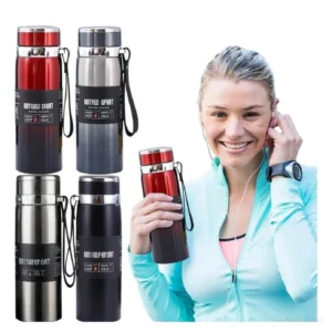 316 Stainless Steel, 1L Thermos Flask for Water, Tea and Coffee, Cold and Hot Thermos Flask, Stainless Steel Thermos Flask Mugs - Image 5