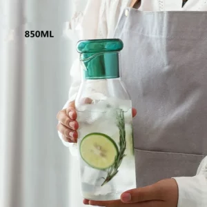 Clear Bedside Water Carafe Set with Tumbler Glass for Bedroom, Bedside Night Carafe Pitcher and Water Carafe with Cup Lid Set - Image 6