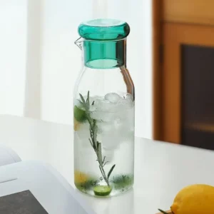 Clear Bedside Water Carafe Set with Tumbler Glass for Bedroom, Bedside Night Carafe Pitcher and Water Carafe with Cup Lid Set - Image 5