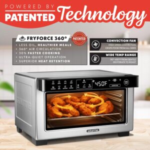 Gourmia Toaster Oven Digital Air Fryer - Convection Mode with 4 Slice Capacity, 3 Rack Positions, 12 Presets, Toast, Bagel, Bake, Roast, Broil, Dehydrate, Popcorn, Fits 9" Pizza, Stainless Steel - Image 6
