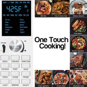 NUWAVE Bravo XL Air Fryer Convection Toaster Oven Countertop, 112-in-1 Smart Grill Combo with Original Flavors & Marks, Adjustable Heating Zones for Pizza, Roast, Bake, 50-500°F, Stainless Steel, 30QT - Image 7