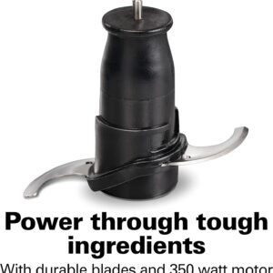 Hamilton Beach Electric Vegetable Chopper & Mini Food Processor, 3-Cup, 350 Watts, for Dicing, Mincing, and Puree, Black (72850) - Image 2