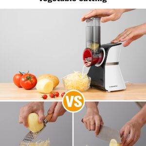 Electric Cheese Grater Salad Shooter,5-In-1 Electric Slicer For Home Kitchen,One-Touch Easy Control,With Safety Push Bar Cheese Grater Electric For Zucchini,Cheese,Vegetables And Smoothie - Image 5