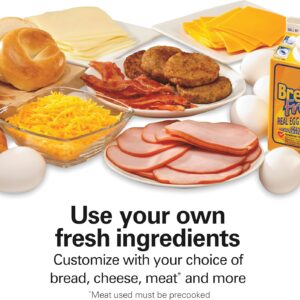 Hamilton Beach Dual Breakfast Sandwich Maker with Timer, Ready in 5 Minutes, Removable Dishwasher Safe PFAS-Free Non-Stick Egg Cooker Ring, Silver (25490MNA) - Image 4