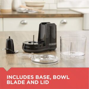 BLACK+DECKER 1.5-Cup Electric Food Chopper, One Touch Pulse, 150W Motor, Stay-Sharp Blade, Dishwasher Safe - Image 3